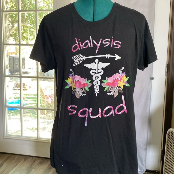 Port and Company Tops - Dialysis Squad T-shirt Size Large
